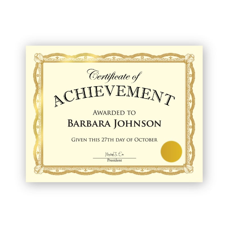 Geographics Heavyweight Certificates  8-1/2"" x 11""  Gold Foil  Pack Of 12 - Image 3